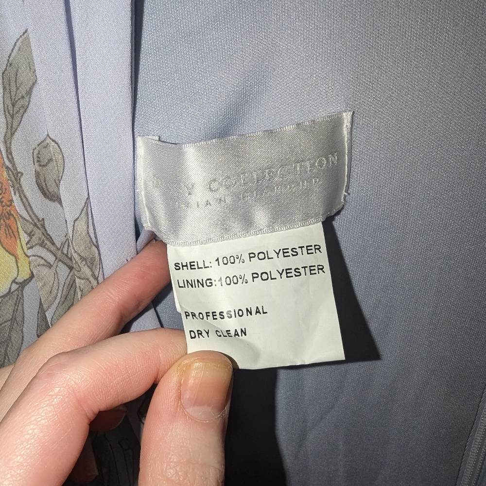 After Six Dessy Collection Baby Blue Floral Butterfly Formal Dress Wedding Guest - Picture 4 of 16